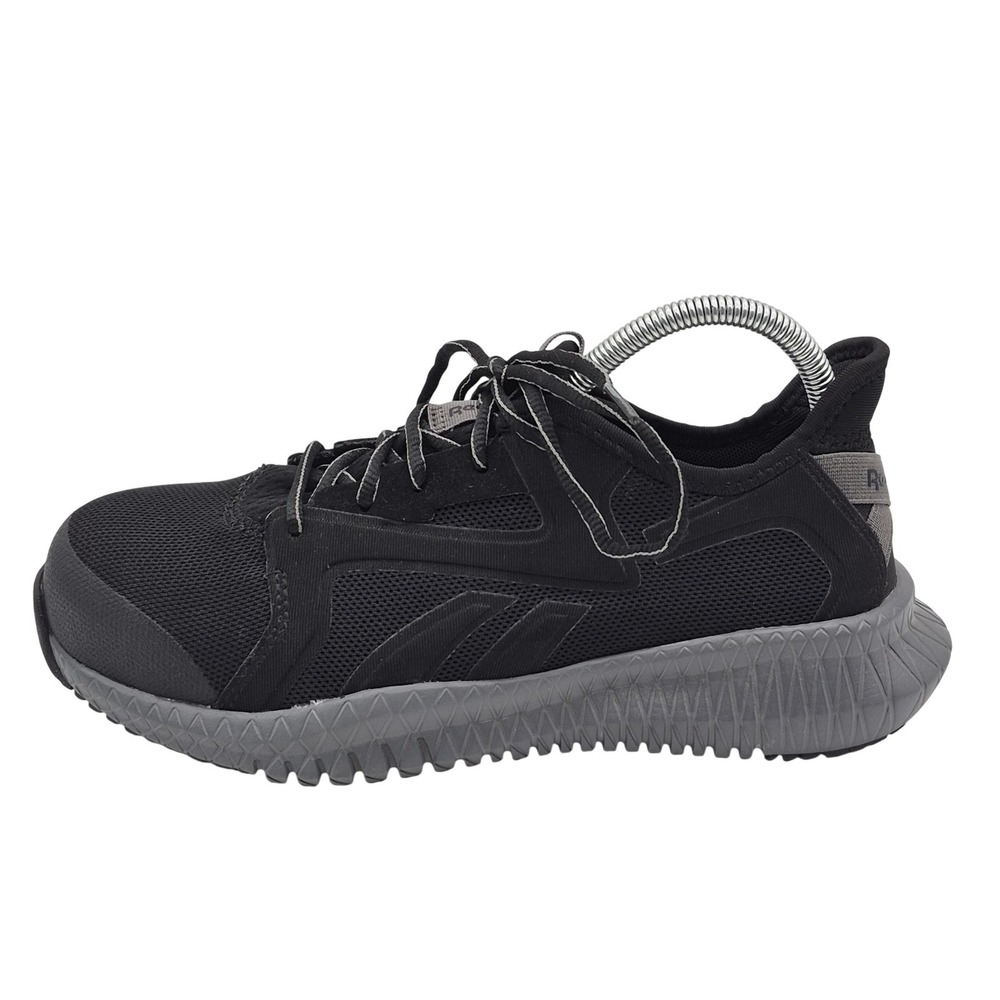 Reebok Work Shoes Mens Size‎ 8.5 Wide Black Safety Toe Slip Resistant RB4644